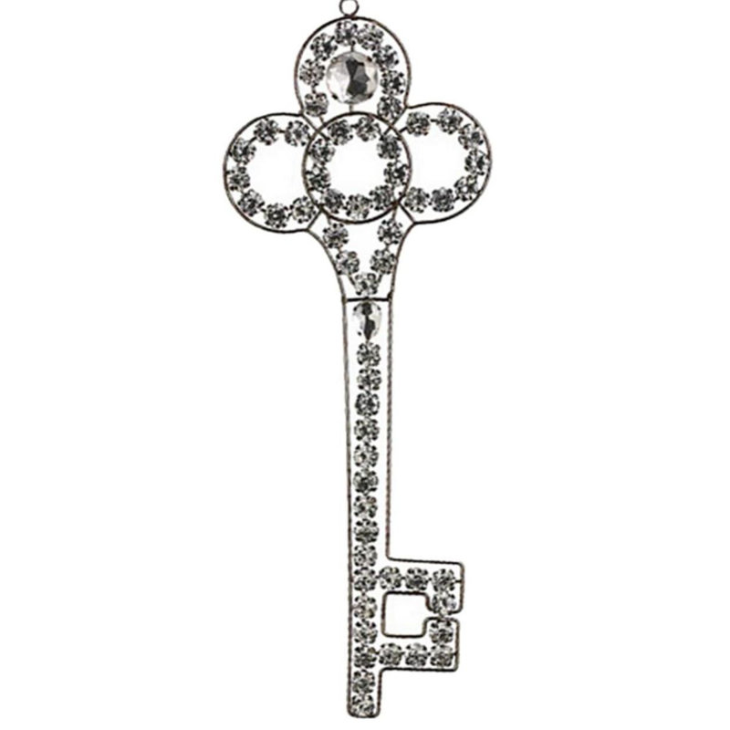 Ornement de noël en forme de fêtes clé de noël rhinestone