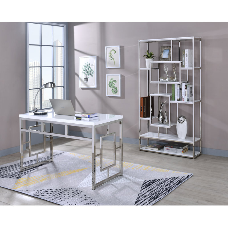 Agatha Geometric Bookcase - Stylish Iron Storage