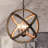 Mazhar 4-Light Globe Wood Chandelier Dimmable