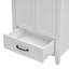 Meuble-lavabo 24 po avec évier, meuble-lavabo avec tiroir et portes, bois massif et panneau de fibres à densité moyenne, blanc