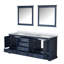 Meuble-lavabo double l 80 po x P 22 po, comptoir en marbre de Carrare et miroir de 30 po-1600430923