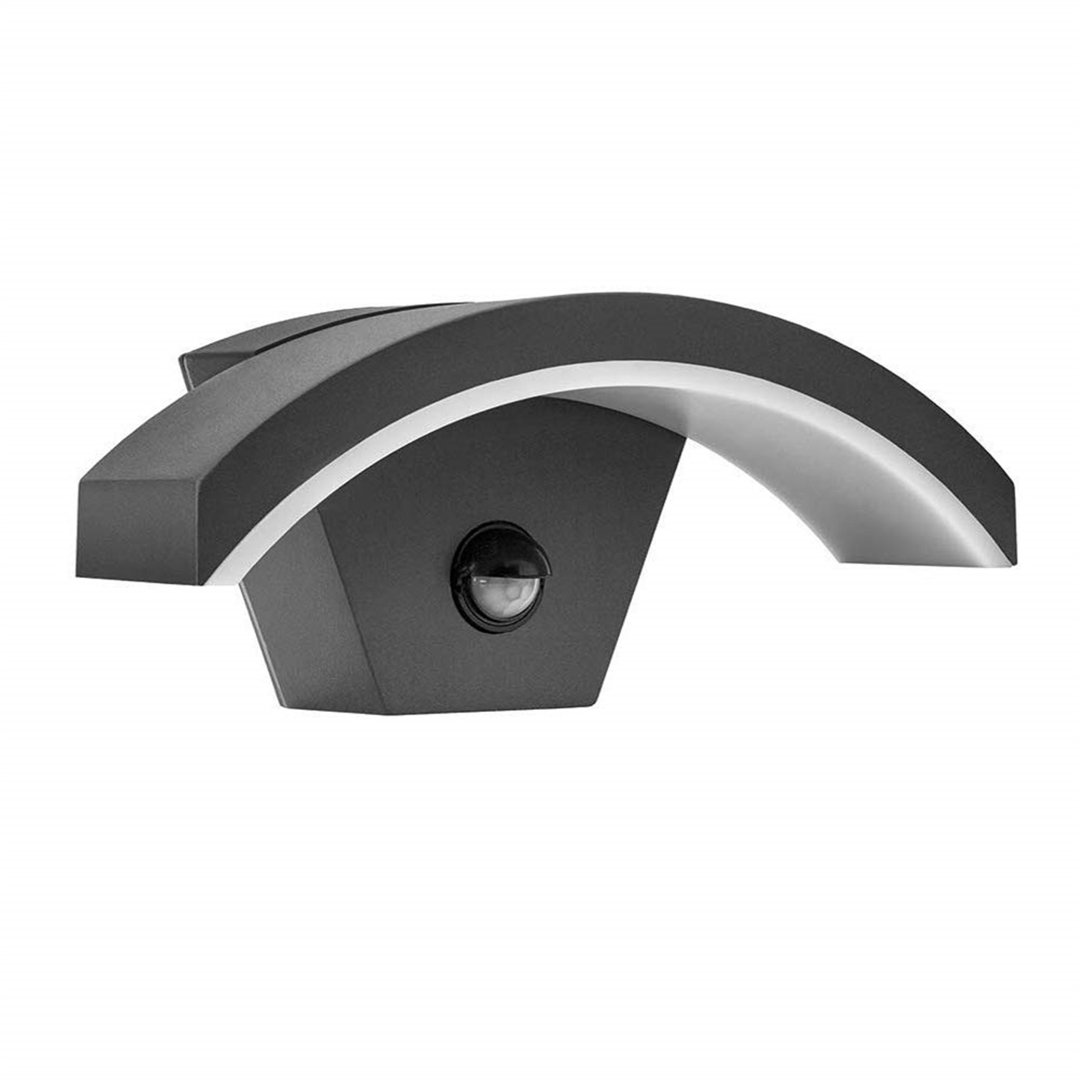 Outdoor LED Wall Lights With PIR Motion Sensor, Anthracite Grey Outside Wall Lights Electric, Waterproof Aluminium 3000K 360LM Garden Wall Lights Main