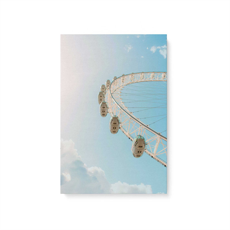 Ciel sur des nuages de coton sur toile, H 12 po x l 18 po, Wrapped Canvas