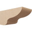 9"W x 18"D x 9"H Greensboro Rough Cedar Woodgrain TimberThane Corbel, Primed Tan