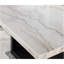 Attractive Elegant White Genuine Marble Table Top 1Pc Dining Table Sturdy Design Solidwood Base Dining Room Table