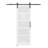 5-Lites Glass Sliding Barn Doors with Installation Hardware Kit-102714980-102714973