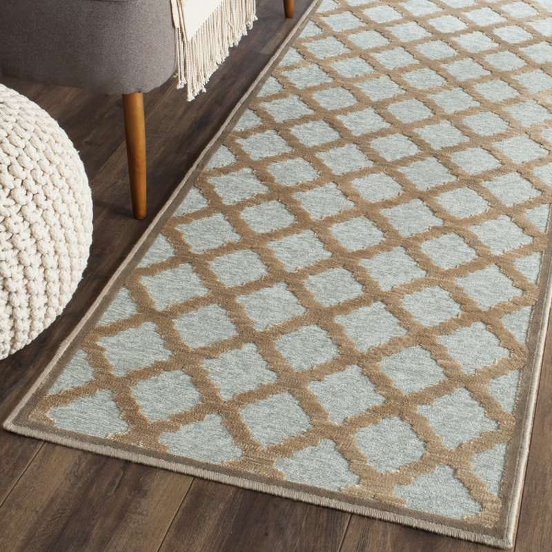 Nancy Geometric Hand Woven Area Rug, Rectangle 66 x 244 cm