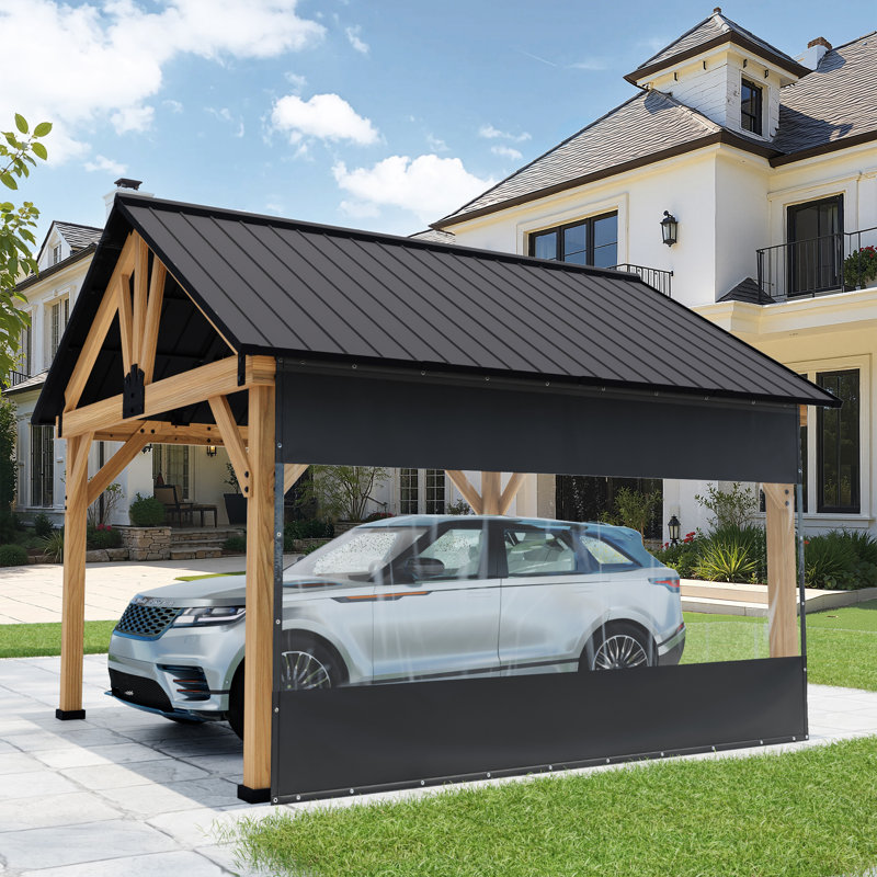 Rideau transparent multi-tailles pour l'extérieur, bâche imperméable et imperméable toutes saisons pour pergola, porche, pavillon de jardin, écran d'intimité et rideau occultant