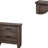Soma 24 Inch Rustic 2 Drawer Nightstand, Sleek Metal Bar Handles-2085420043