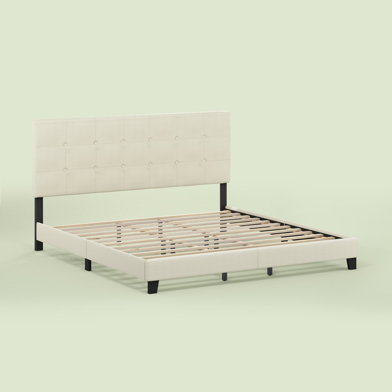 Magin Upholstered Platform Bed, King, Linen