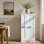 Armoire de rangement pour garde-manger autoportante avec portes et tablettes réglables pour la cuisine