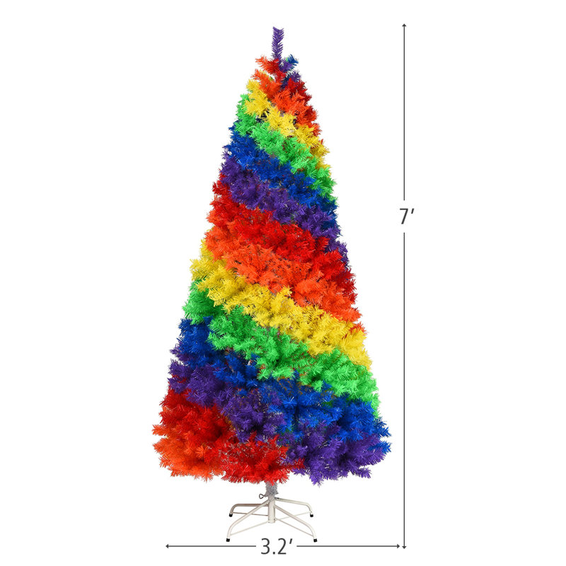 Arbre de Noël artificiel rouge / vert 7 'H