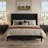 Bangor Queen Upholstered Wingback Platform Bed-263257867-263257909