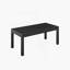 45" All-Weather Aluminum Outdoor Coffee Table/ Slatted Black Patio Side Table