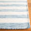 Tapis rayé bleu / ivoire en laine tissé à la main et à plat Emek-1552491495