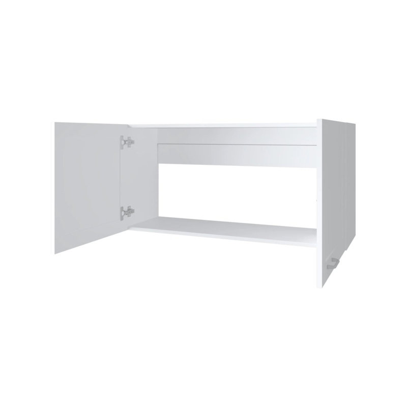 Armoire murale blanche avec 2 portes, Blanc