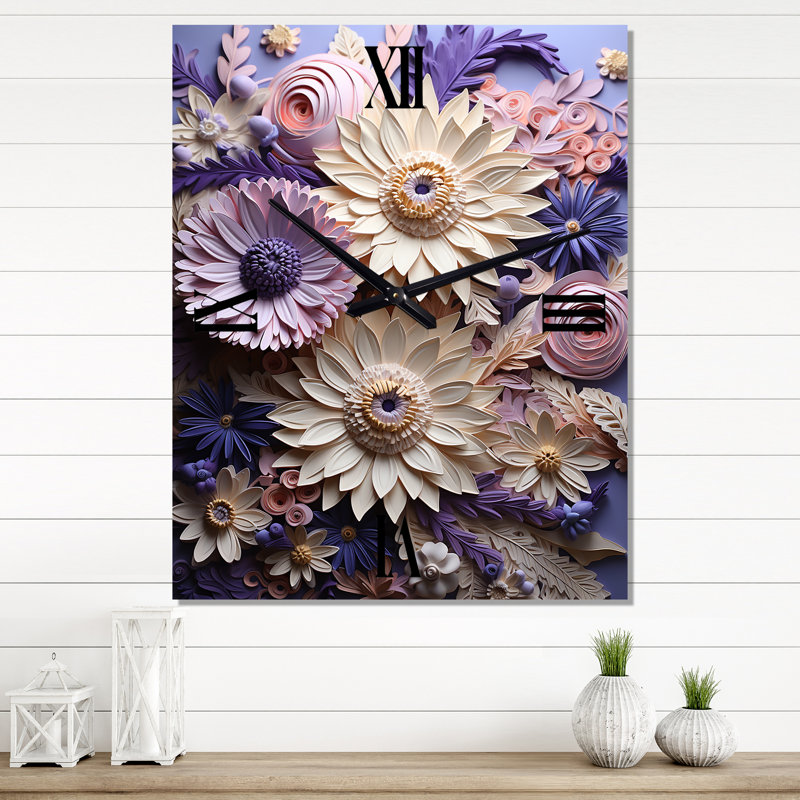 Horloge murale Aniyla - Daisies, Grand