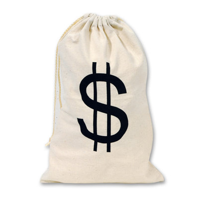 Big "$" Sign Bag - 17" x 11" - Pack of 12