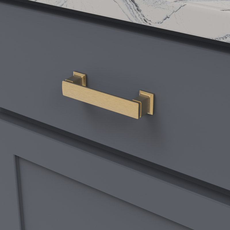 Cambridge Arch Pull, Brushed Golden Brass