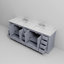 Meuble-lavabo double gris foncé 84 po X P 22 po avec plateau en marbre et robinet - mécanisme à fermeture en douceur, surface à gratter et à teindre, deux armoires à quatorze tiroirs pour le rangement pratique-93446763