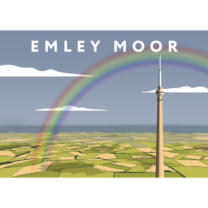 Emley Moor 1 Piece Wall Art, 40 cm H x 50 cm W x 1 cm D, No Frame