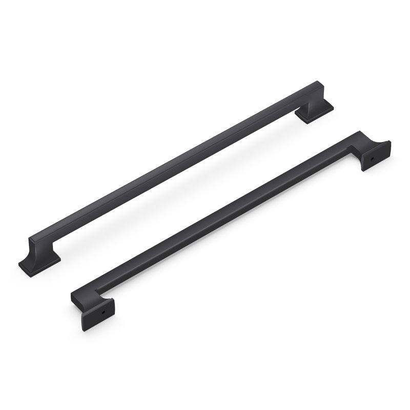 Brownstone Collection Appliance Pull - Cabinet Pull - Transitional Hardware for Drawers & Cabinets, Matte Black, 18"