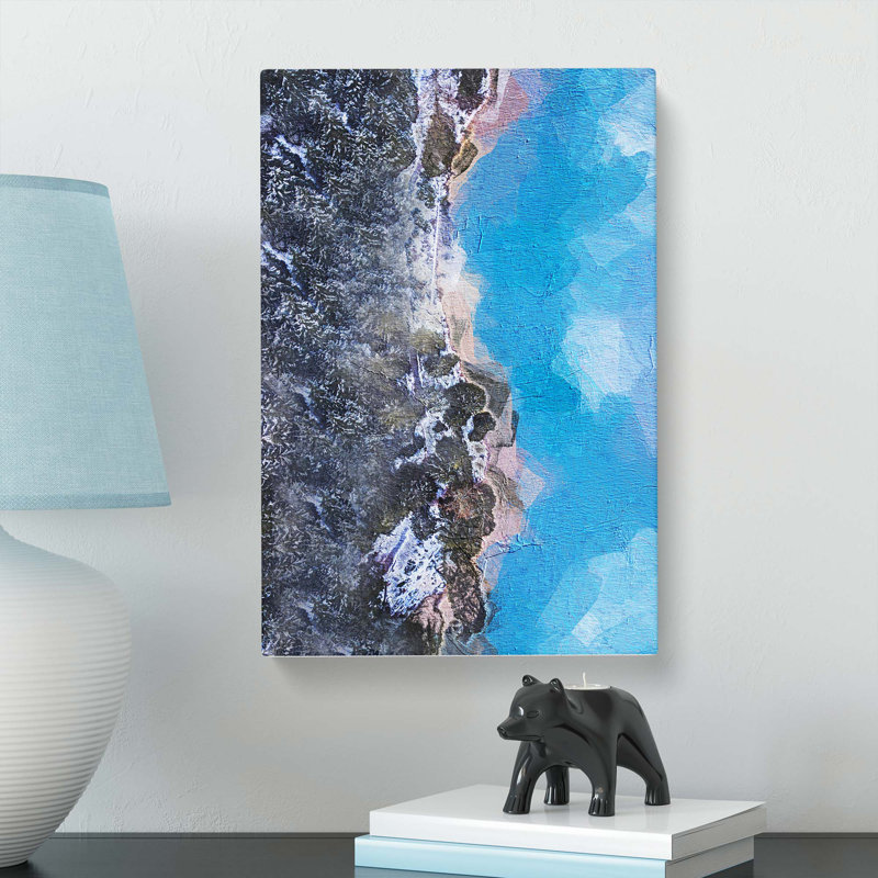 Above Braies Lake In Italy In Abstract - Wrapped Canvas Painting, 60cm H x 40cm W x 3cm D