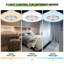 Ventilateur de plafond à profil bas de 22 po avec lumière DEL Télécommande RVB Amaaz Haut-parleur Bluetooth intelligent pour la chambre à coucher et le salon-370698567