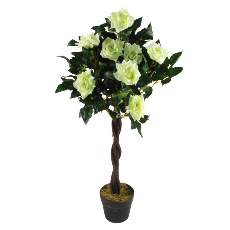 90cm Faux Flowering Plant in Pot Liner