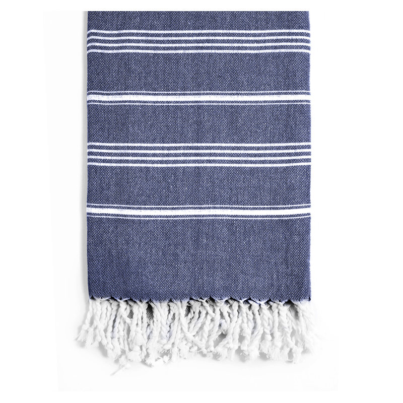 Serviette de bain 100% coton Ajiyah, Bleu marine