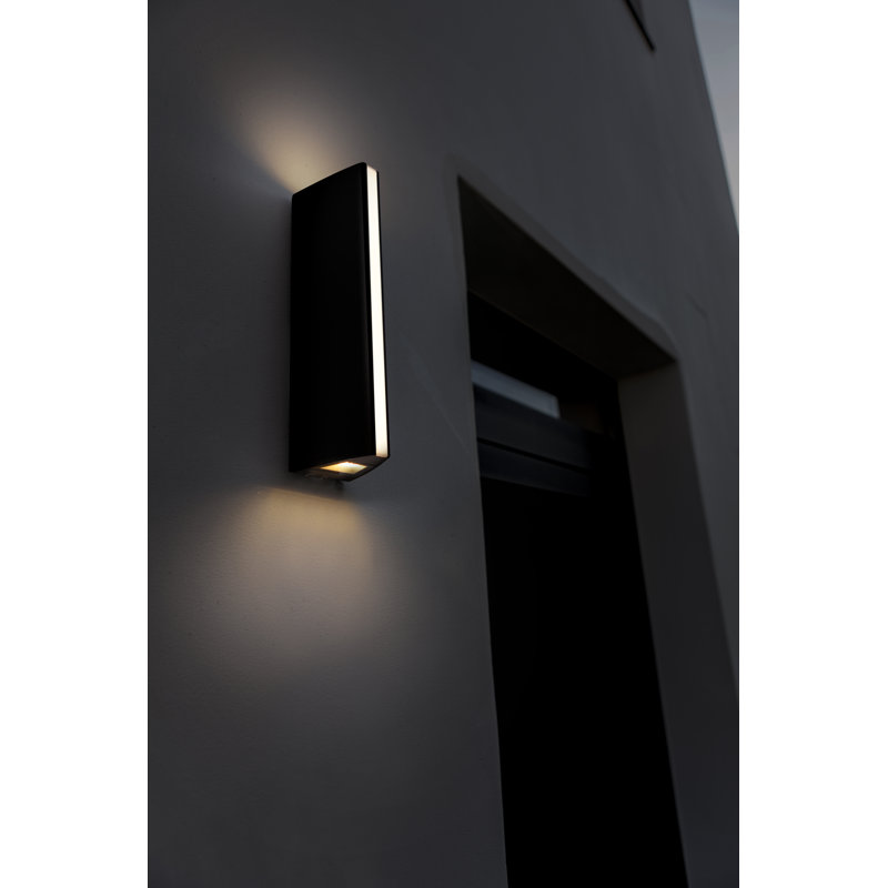 Gizi Matt Black 2 - Bulb 30cm H Integrated LED Outdoor Flush Mount