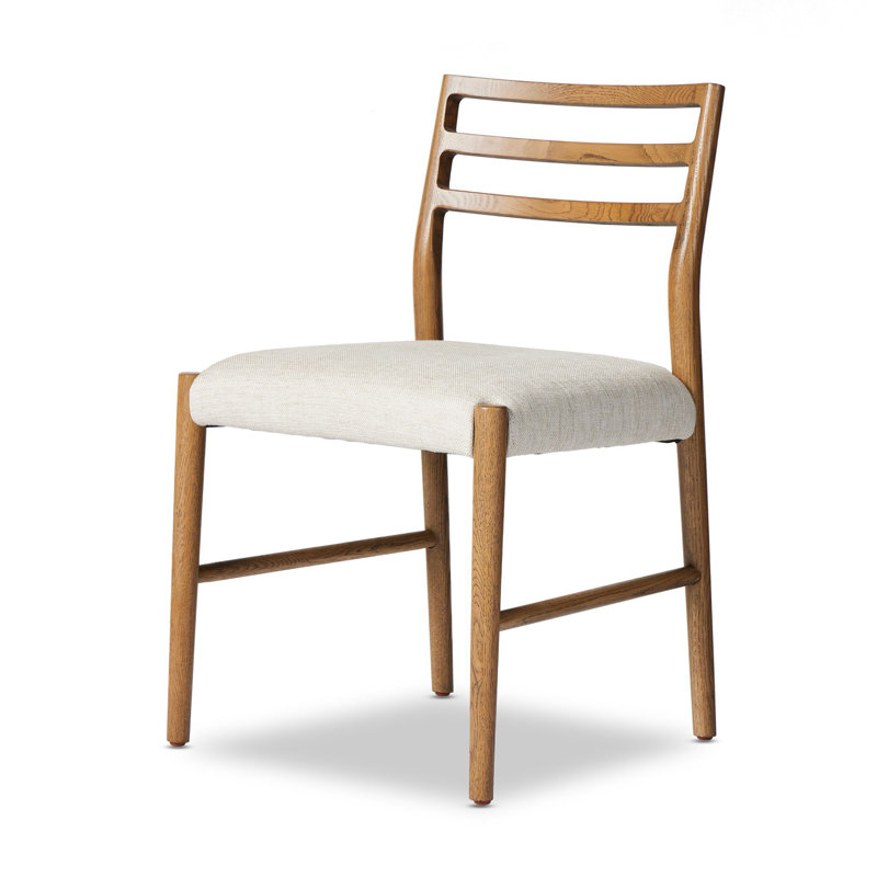Lindyn 18.9'' H Upholstered Side Chair, Buff Oak Natural, Medium Brown Cotton/Polyester Blend/Viscose