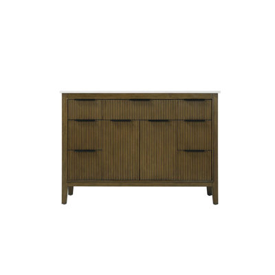 Meuble-lavabo simple 48 po en chêne noisette