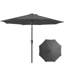Parasol de marché pour terrasse 9 pi avec manivelle et inclinaison à bouton-poussoir, 8 nervures imperméables aux rayons UV-958249862