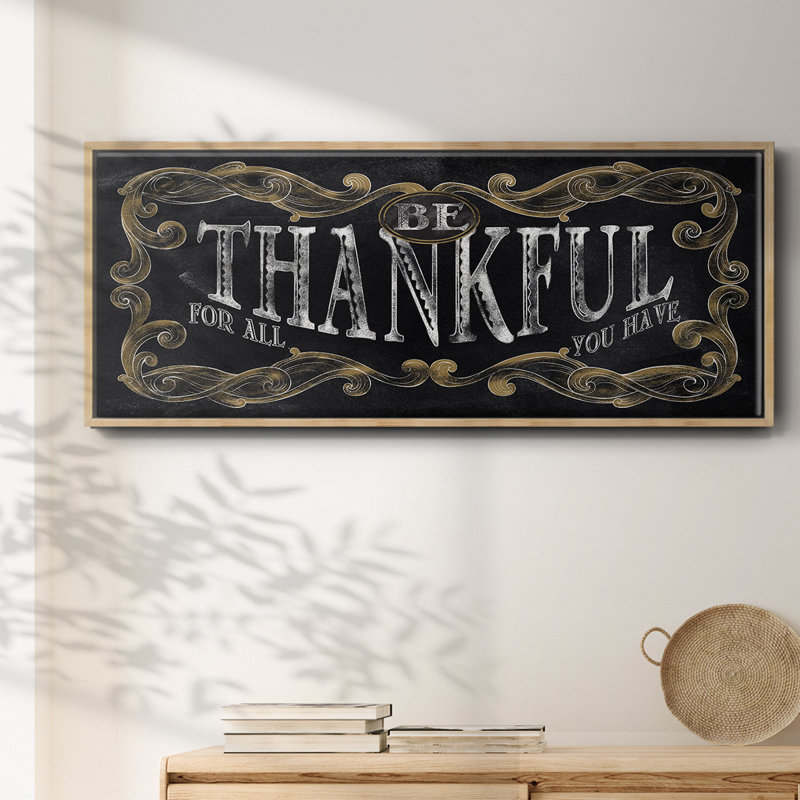 Be Thankful- Framed Canvas