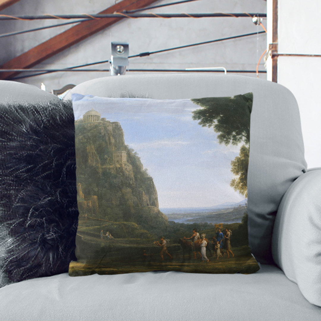 View of Delphi with a Procession Scatter Cushion