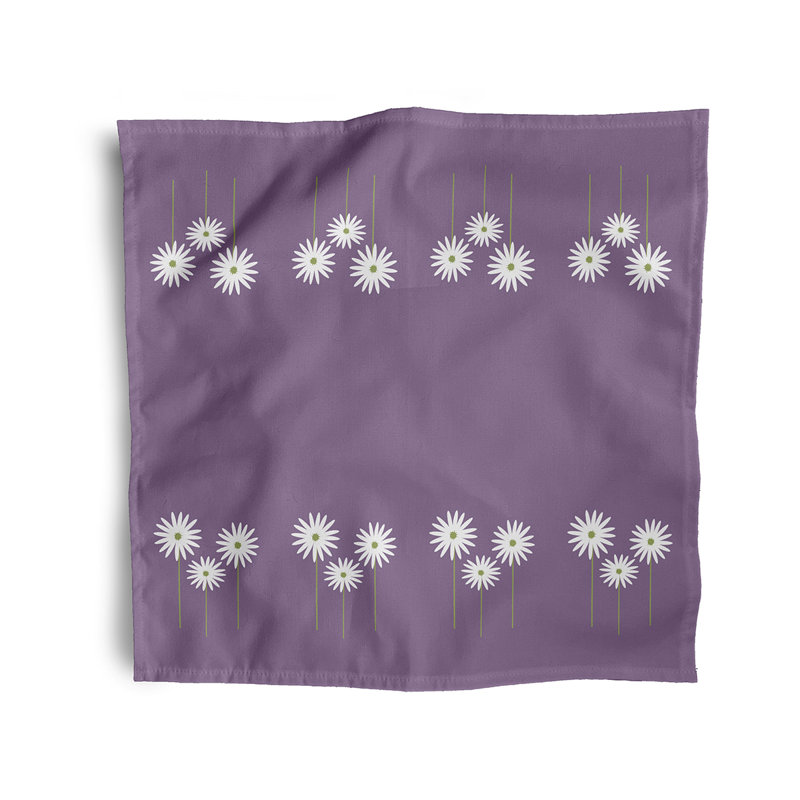 Serviette Daisy May, L 18 po x L 18 po, Mauve
