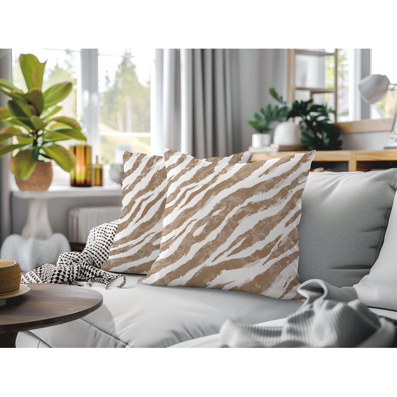 Coussin intérieur / extérieur Juno, Beige, 20x20