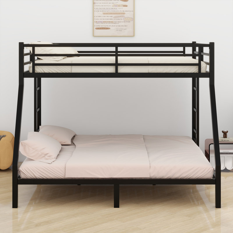 Metal Bunk Bed, Queen Over King