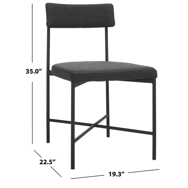 Chaise d'appoint , Similicuir noir