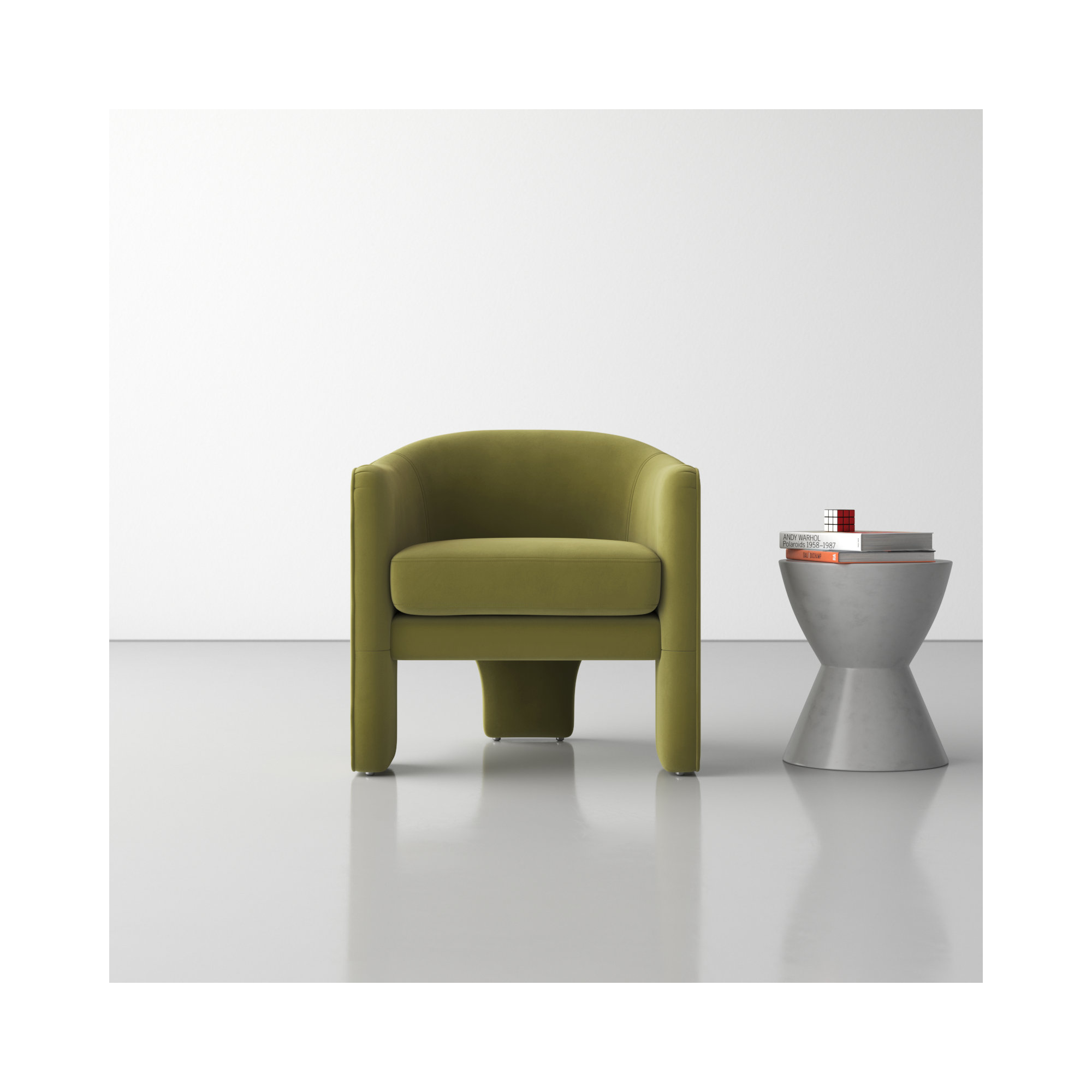Upland Upholstered Armchair, Green Velvet