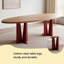 Table de conférence elliptique en bois massif 86,61 "simple et de couleur naturelle