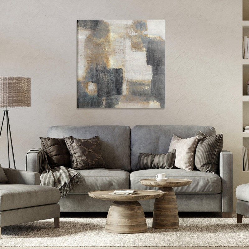 «Rustic Paint Strokes with Glam Undertones», art mural par Hannah Dawson, H 30 po x l 30 po