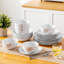 24 Piece Porcelain China Dinnerware Set - Service for 6 