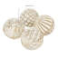 Handmade Carved Decorative White Orbs & Vase Filler with Varying Patterns Set
