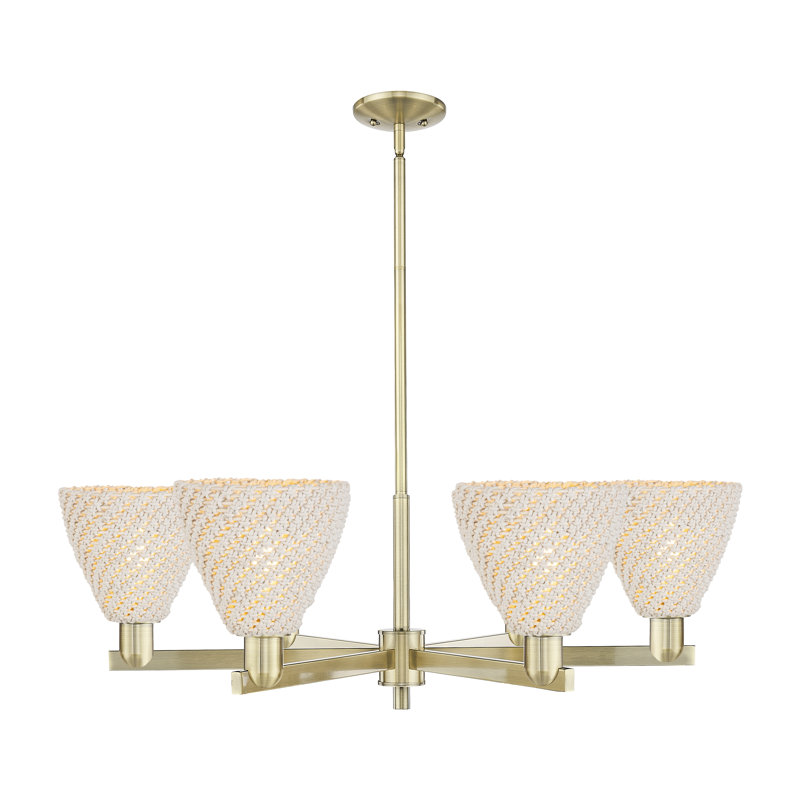 Lustre 6 lumières Guildford, Laiton antique