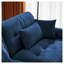 Canapé modulaire en forme de U en velours bleu avec 2 repose-pieds mobiles, canapé convertible en forme de L avec coussins pour le salon-914578866