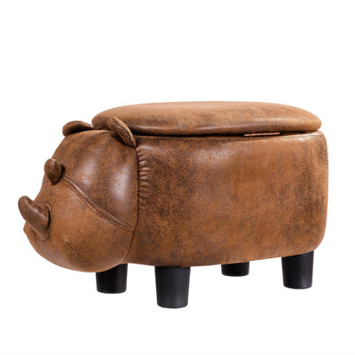Rigoberto 63cm Wide Novelty Solid Colour Ottoman with Storage