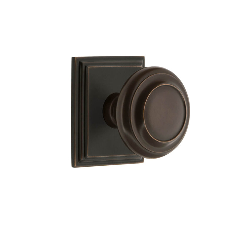 Rosette Grandeur Carré avec bouton circulaire, Bronze éternel