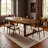 A 6-seater rectangular solid wood dining table-1238973071